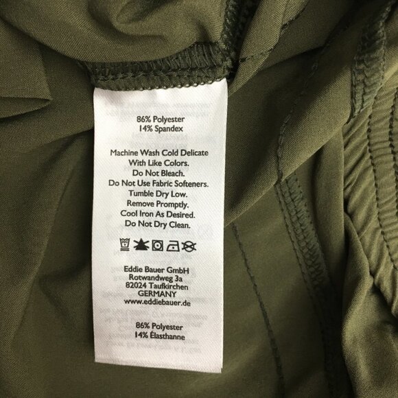 NEW Eddie Bauer Women's Pants Green Escapelite Slim Ankle Elastic Waist Large - Picture 10 of 12